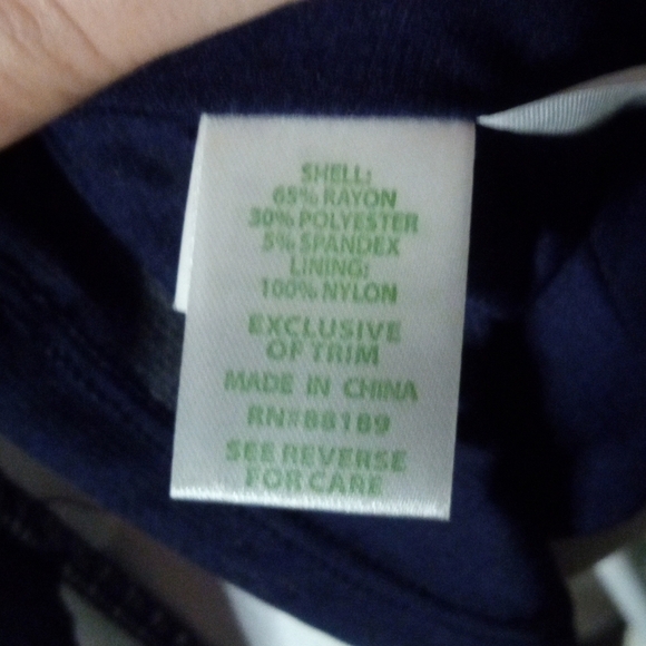 Lilly Pulitzer Briella Fit N Flare Hibiscus Floral Navy Foral Jersey Mini Dress - Picture 9 of 9